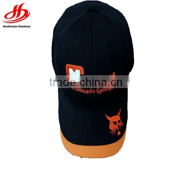 Custom 6 panel cotton embroidery golf hats baseball caps