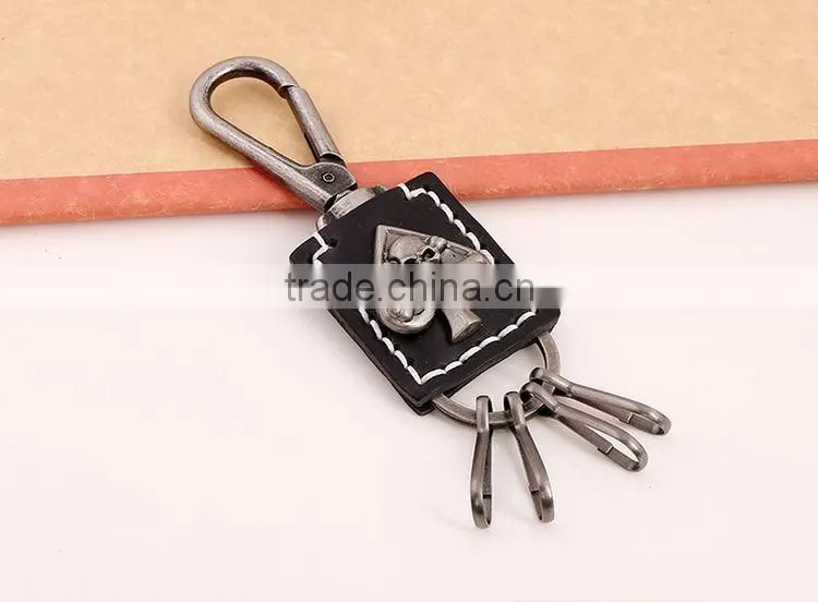 Handmade High Quality Real Ostrich Leather Keychain Leather Key Holder Key Chain
