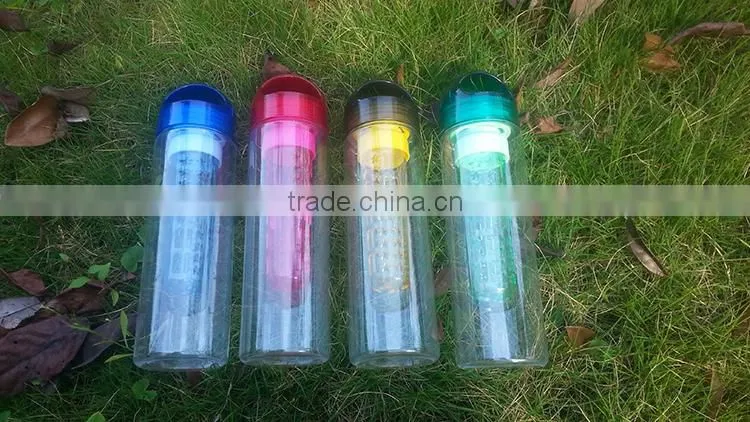 Colorful Tritan GYM drink bottle sport bottle portable bottle tea infuser bottle fruit juice water bottle