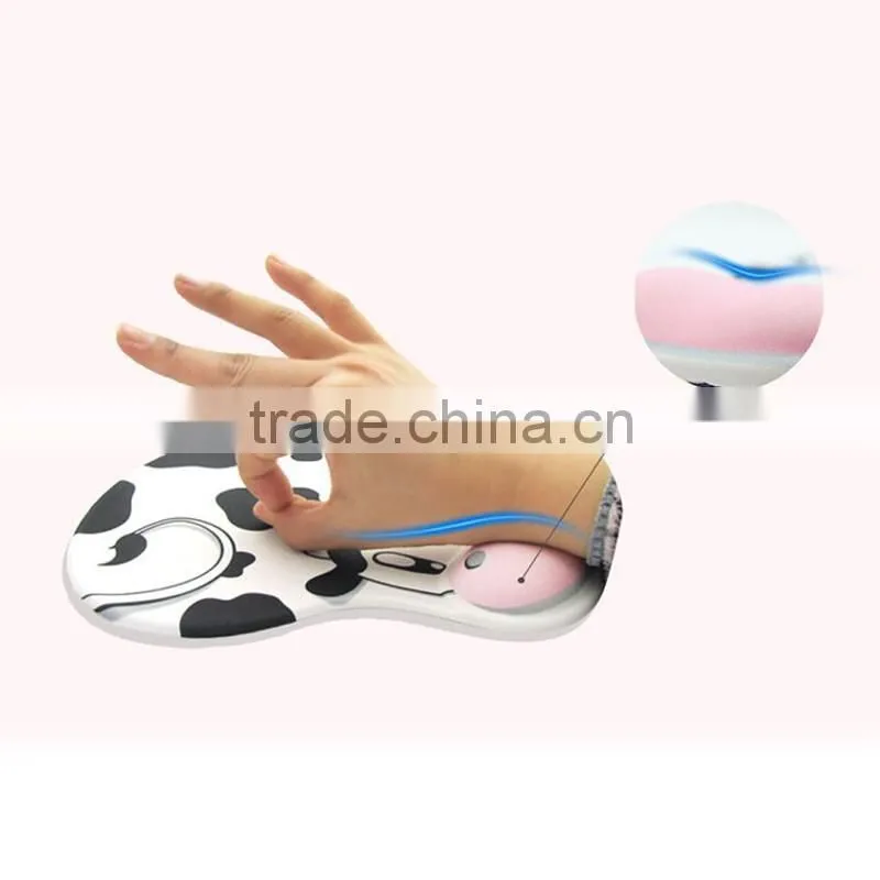 Cartoon Practical Lovely Animal Skid Resistance Memory Foam Comfort Wrist Rest Support Mouse Pad Mice Mat Dairy Cow Cattle Monke