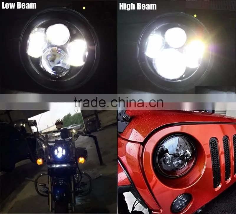 BJ-HL-012 Highly Recommended 7" Round 40W LED Projector Motorcycle Headlight