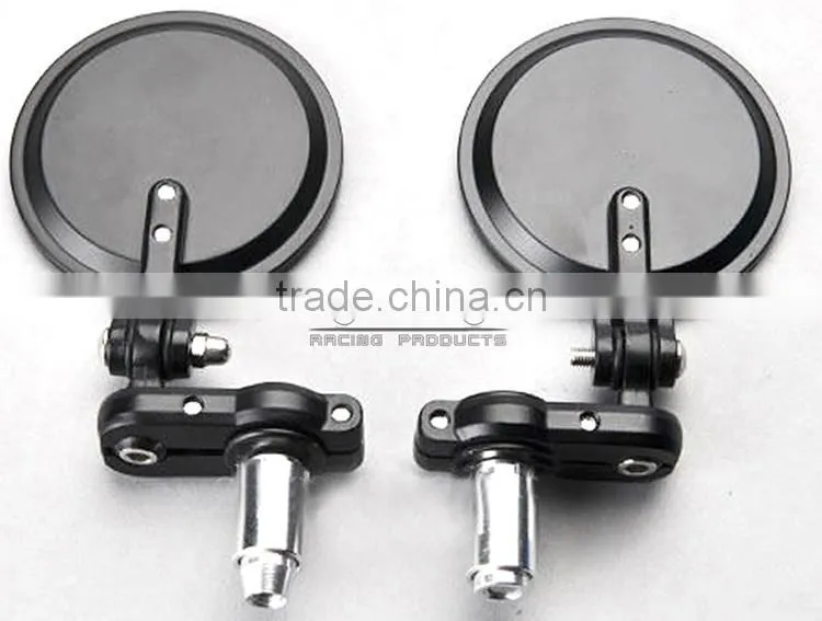 BJ-RM-024B Universal Black CNC aluminum foldable bar end motorbike side mirrors motorcycle mirror