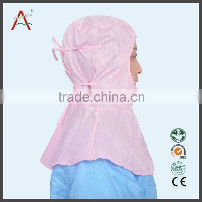 100% polyester white anti-static cleanroom cap