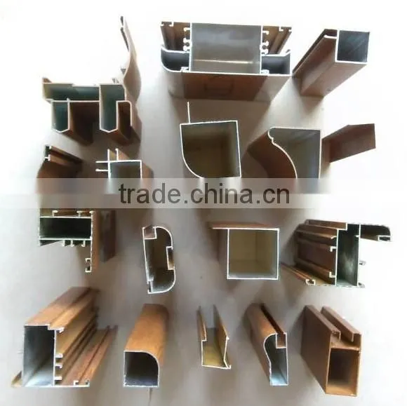 wooden grain Aluminum Aluminium Profile Extrusion perfil extrudado