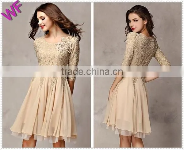 new fashion design girls lace dress