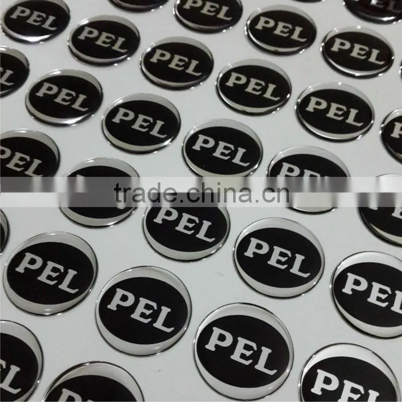 OEM Round PU epoxy resin self adhesive dome sticker for Fridge Branding