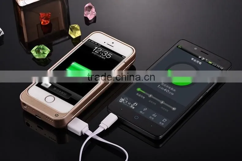High quality safety certified battery charger case for iphone 5 se charger case charger