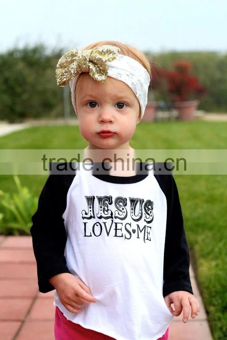 Digitally Printed round-neck baby girls Tee Shirts Customized children relgan tee shirt