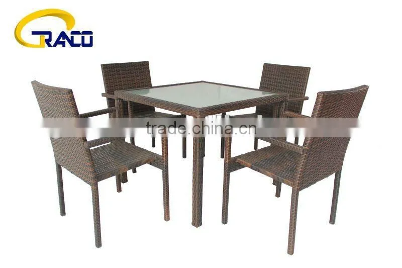 Granco KAL112 patio garden PE rattan table set for outdoor