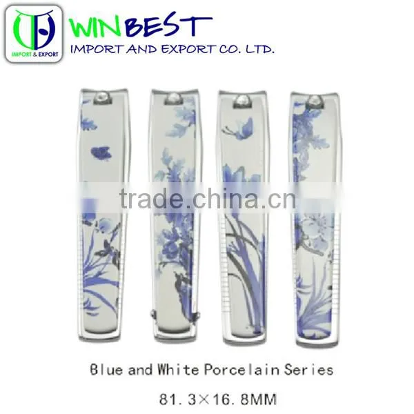 Hot Sale Classic Chinese image Blue and White Procelain Series Nail Clipper