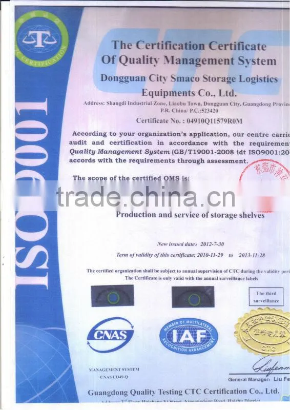 Smaco shelving racks warehouse rack flow rack Dongguan China (Mainland)
