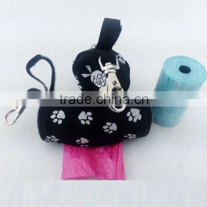 custom dog poop bag holder fabric pet waste bag dispenser
