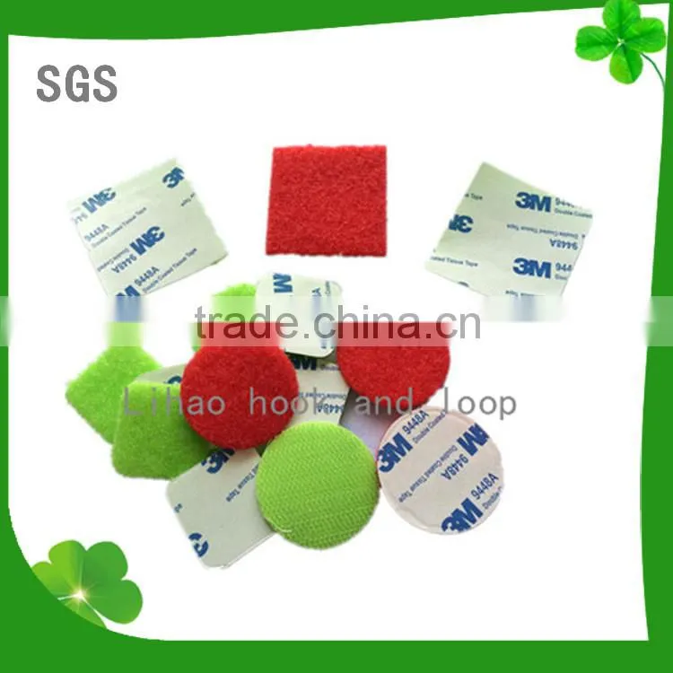 Red color 3M adhesive hook loop dots