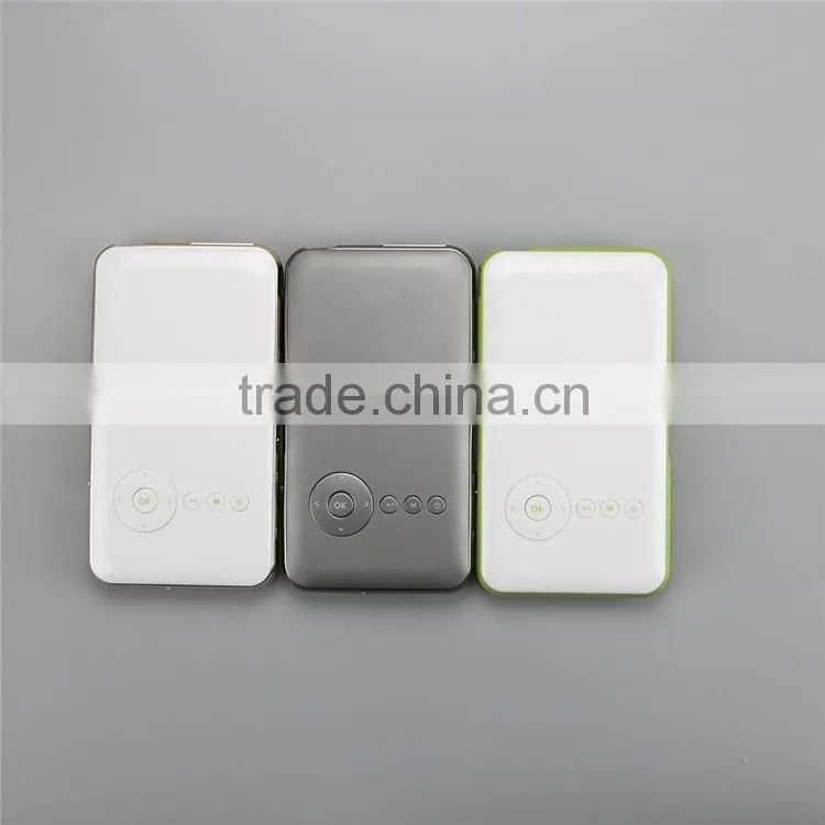 Professional mini Smart Phone DLP Projector Built in 5000mAh Li-ion Battery Can be use as Power Bank for iPhone6 Mini projector
