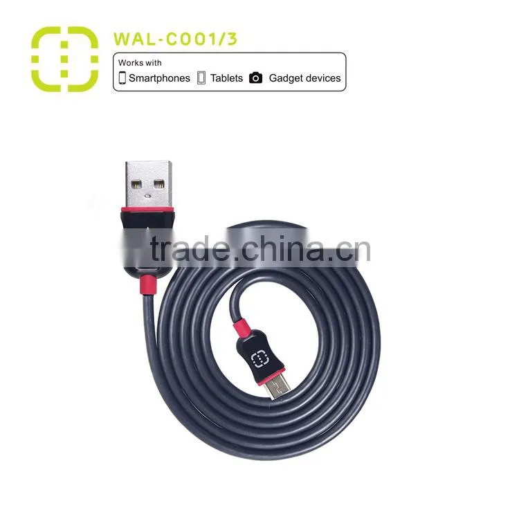 walnut 1.2M micro cable with ABS housing/ROHS passed