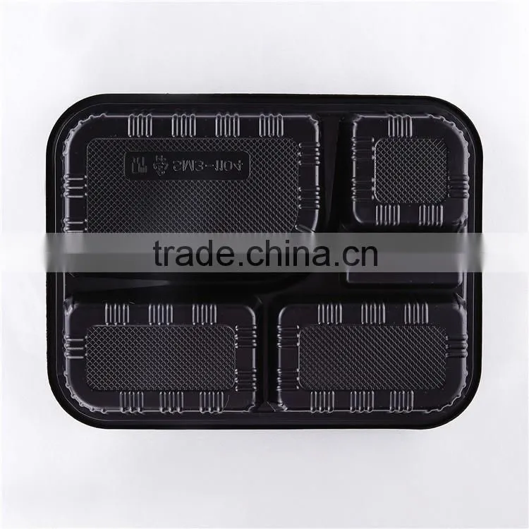 KW3-1104 Wholesale Japanese Eco Friendly 5 Compartment Disposable Custom Print Take Away Food Storage Bento Lunch Box Container