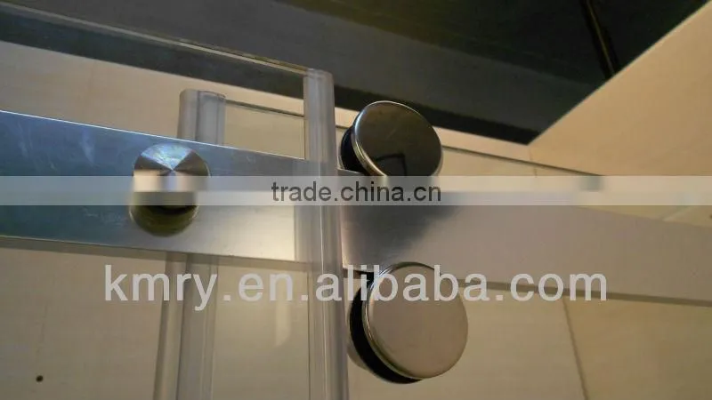 Stainless Steel Square Double Sliding Frameless Simple Enclosed Shower Cabin(KT5347)