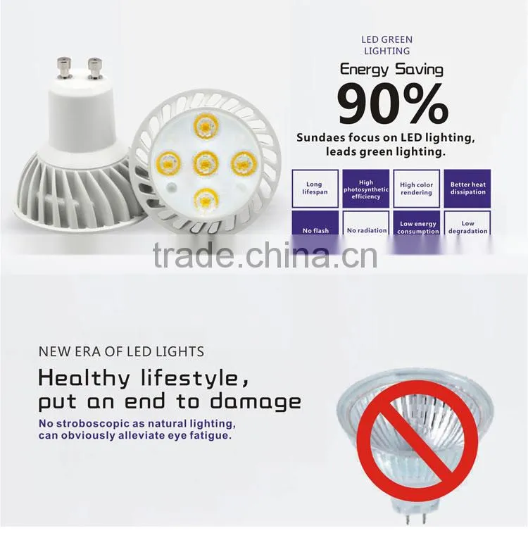 LED spotlight SMD5630 5W AC85-265V GU10 led spotlight spot bulb 2700K-6500K