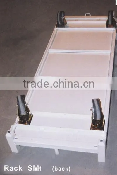sheet metal trolley base with pull system, mobile trolley