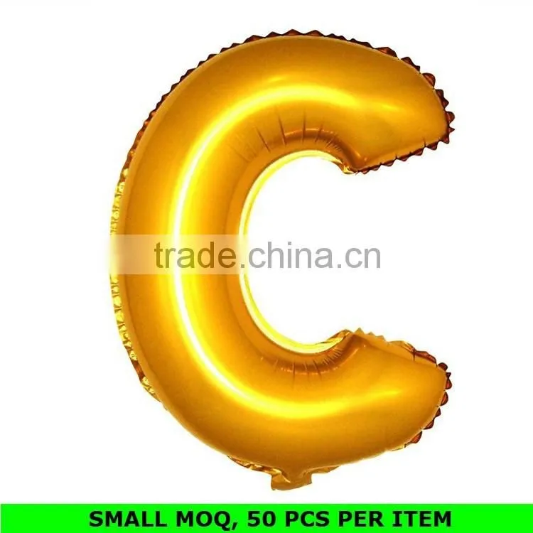 Wholesale 18 Inch and 32 Inch Gold Alphabet Letter Foil Balloons