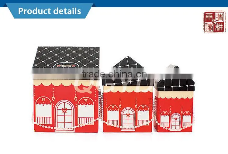 manufacturer custom logo house shape gift box