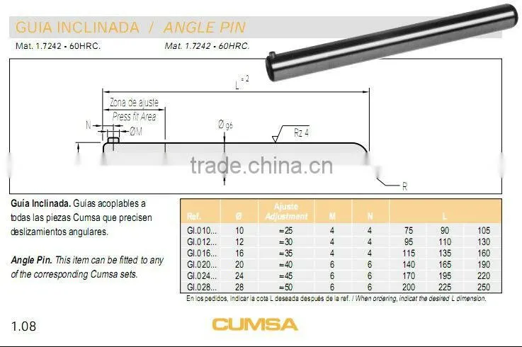 High quality angle pins China factory