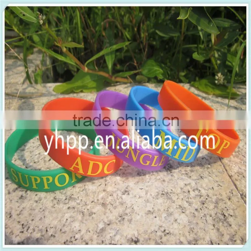 Custom LOL League of Legend ADC JUNGLE MID SUPPORT TOP Silicon Wristband Bracelet