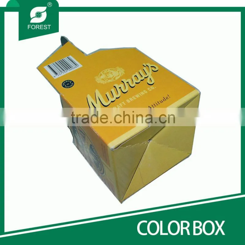 BEVERAGE INDUSTRY HIGH QUALITY KRAFT PAPER COLOR BOXES FOR 4 PACKING BOTTLE JUICE