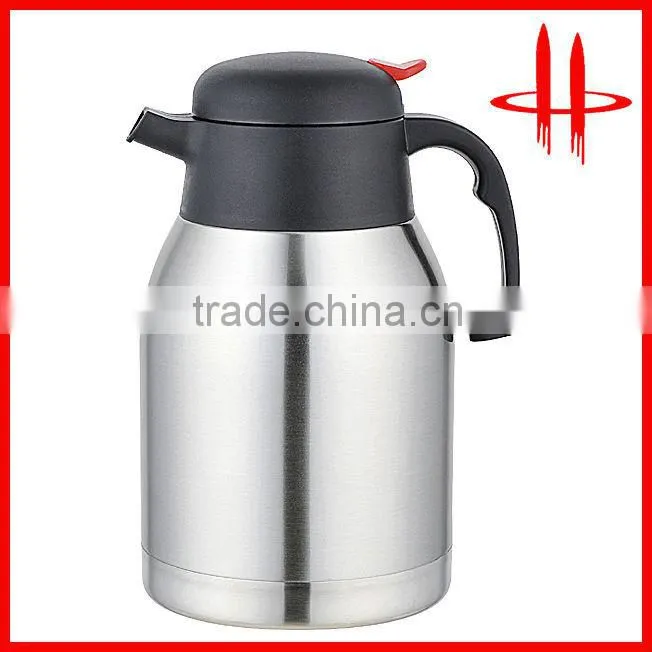 promotion gift double stainless steel metal arabic coffee pot, metal vacuum flask