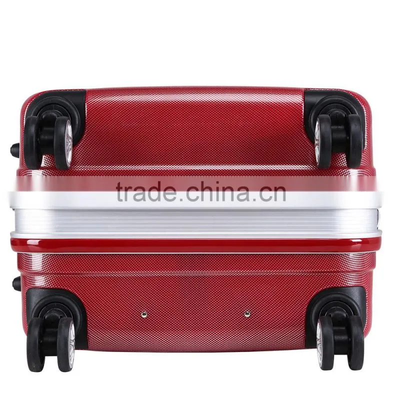 20''/24''/28'' PC+ABS Colorful Luggage Set Plastic Travel Luggage Cheap Trolley Suitcase Set for 2015 New Style