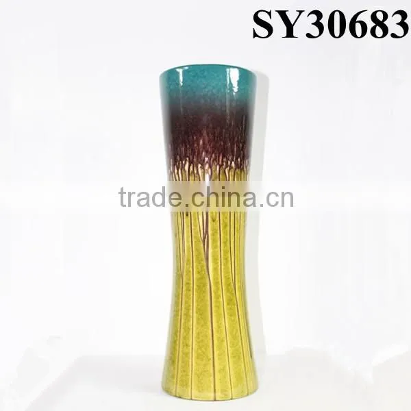Glazed vase for sale orange big china ceramic vase