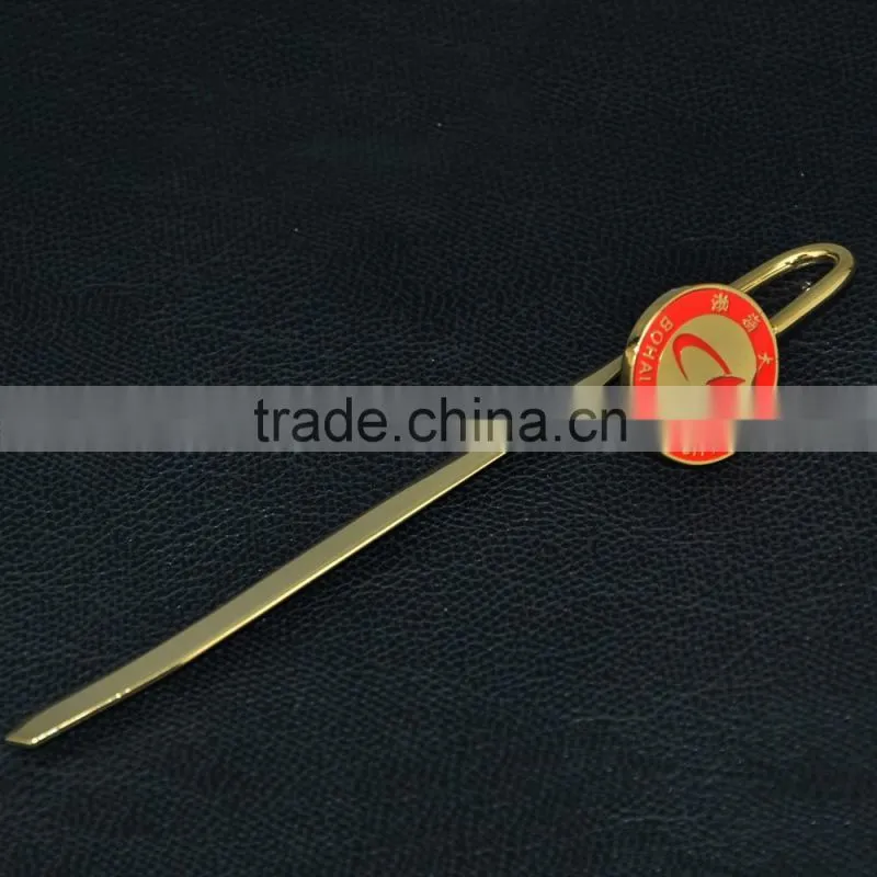 Factory sales cheap custom gold plated gift bookmark metal for shool