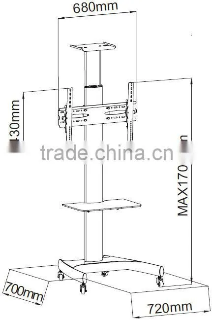 LCD plasma tv stand modern with wheels