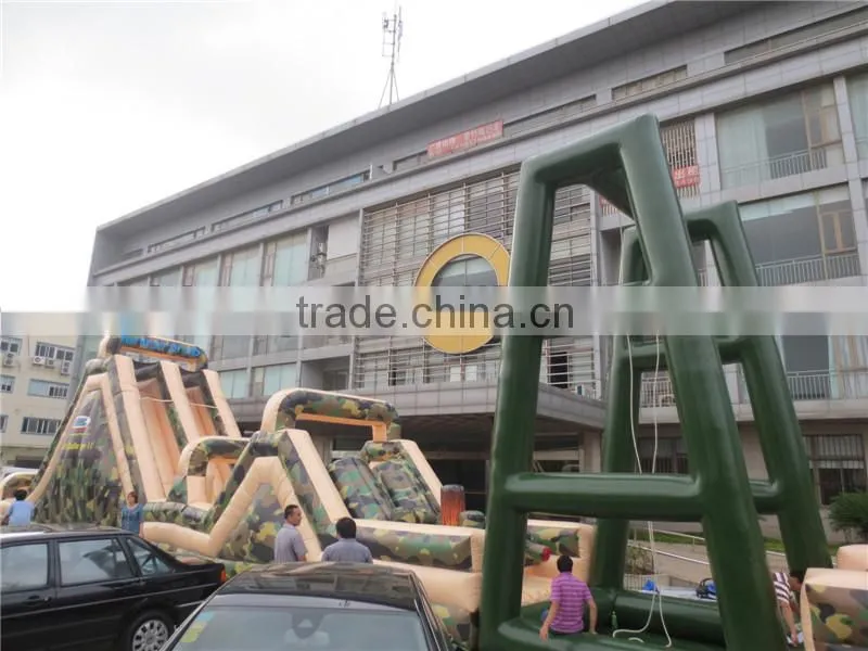 Newest biggest Outdoor Adult Inflatable Obstacle Course for hot Sale