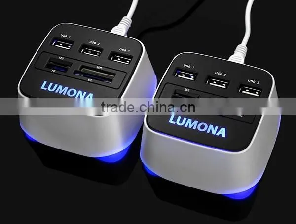 Electric Gift OEM Hub Combo Card Reader Support MS,M2,SD/MMC,TF