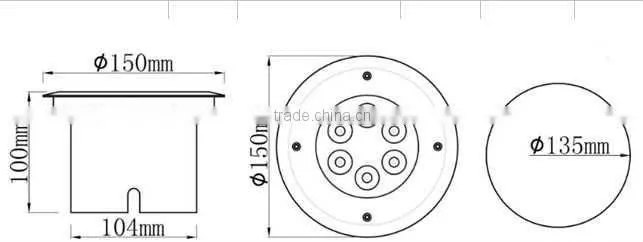 IP68 LED Inground Light led underground lamp RGB color