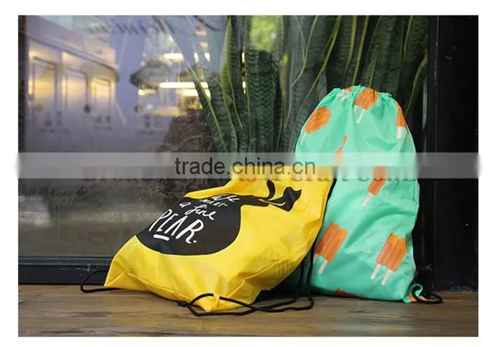 Polyester drawstring shopping shoe bag for wholesale