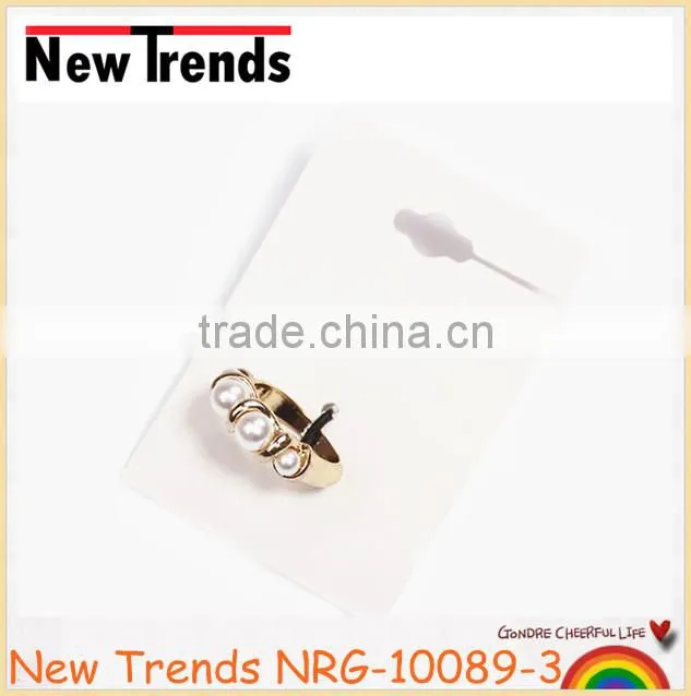 Wholesale gold pearl ring designs for women
