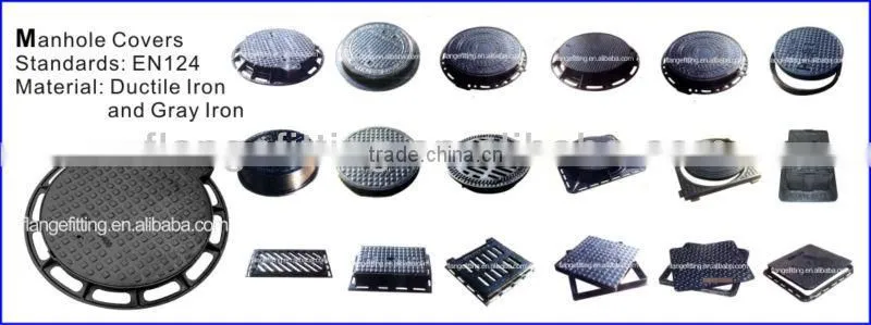 ductile iron Round manhole cover with lock hinge &gas
