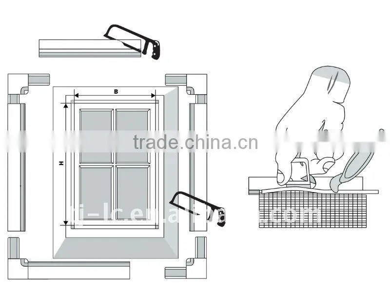 Fly screen for window - DIY mosquito net for window - insect screen for window