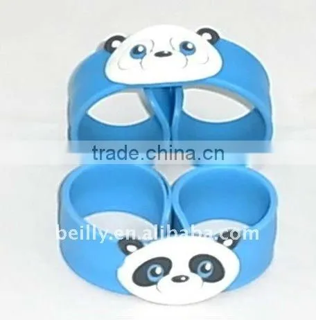 NEW Silicone Snap Slap On Rubber Slogan Bracelet Bangle