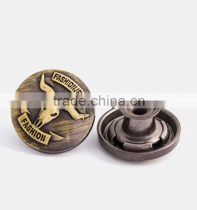 Fashion garment metal button womens clothing sewing buttons shank buttons