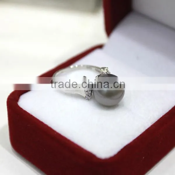 sliver round pearl price natural sun pearl ring real 925 silver ring