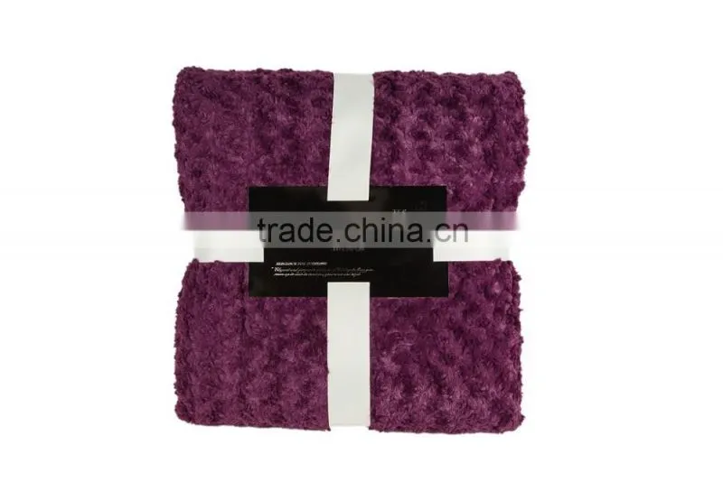100% polyester soft purple cheap pv fleece gifts Promotional Blanket