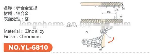 Cabinet Cupboard door Lift up Stay Lid Flap Stay Support Strut