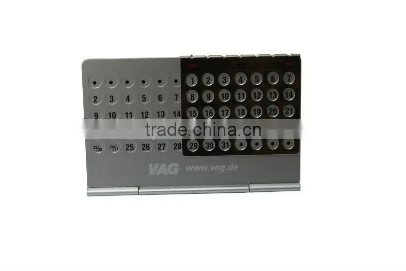 Professional Making Desktop Print aluminum perpetual Calender with customized logo free Sample Top-Grade