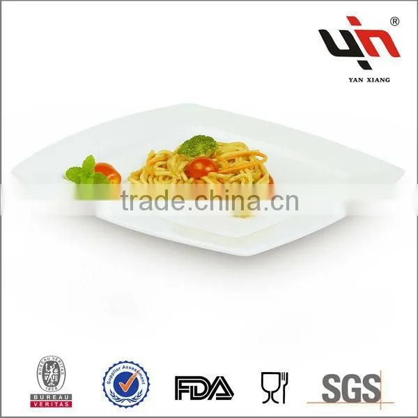 White Ceremic Square Dinner Plates