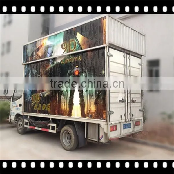 Hot sale! perfect truck mobile mini 5d cinema cabin with special effeccts