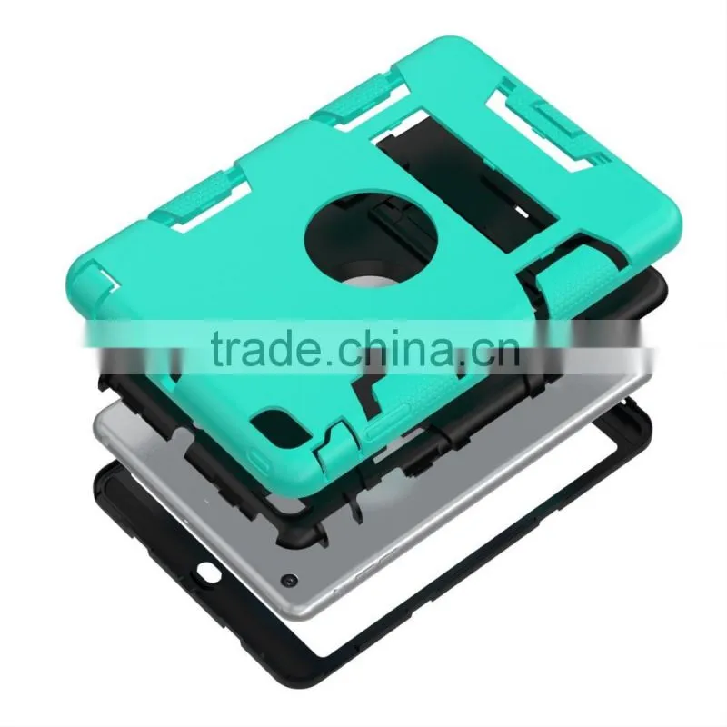 Fashion and special designde Contrast color tablet case for ipad mini 3 with kickstand