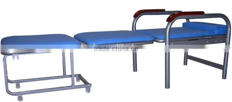 GT-3810 Full quality Hospital accompanying chair with castors and pillow